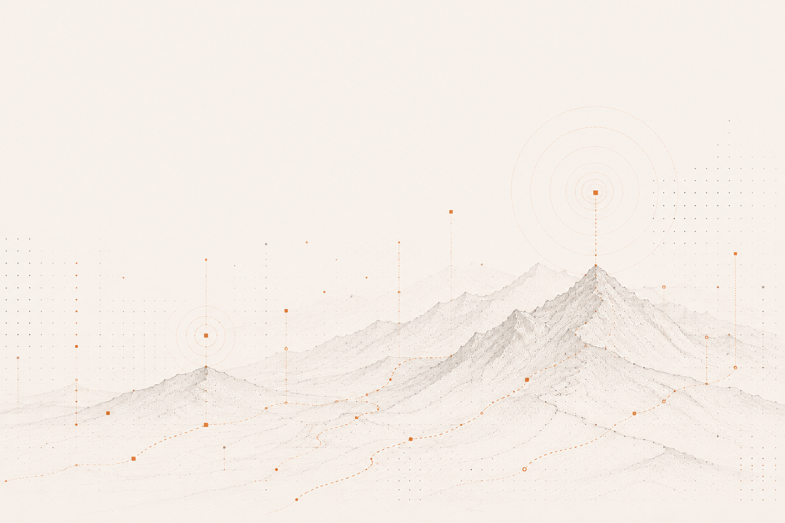 Editorial illustration of the academy's signal-to-outcome mission map